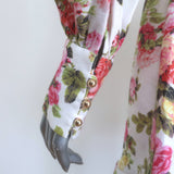 Zimmermann Radiate Flounce Dress Watermelon Bouquet Print Linen Size 3 NEW