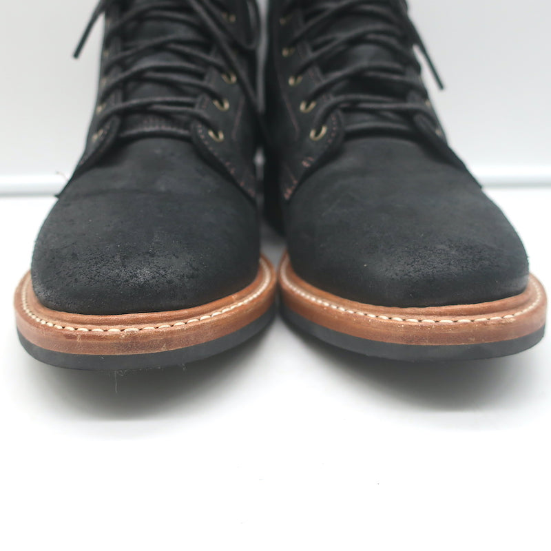 Truman Boot Co. Rough Out Lace-Up Ankle Boots Black Oiled Leather Size 9