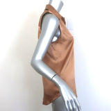 L'Agence Emmy Sleeveless Button-Up Blouse Macaroon Satin Size Extra Small NEW