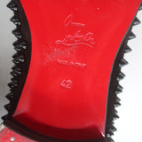 Christian Louboutin Dandelion Spikes Slip-On Loafers Black Suede Size 42