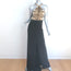 Roberto Cavalli Embellished-Neck Gown Tiger Print Chiffon & Black Jersey Size 42