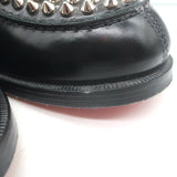 Christian Louboutin Montezupik Spike Studded Loafers Black Leather Size 41