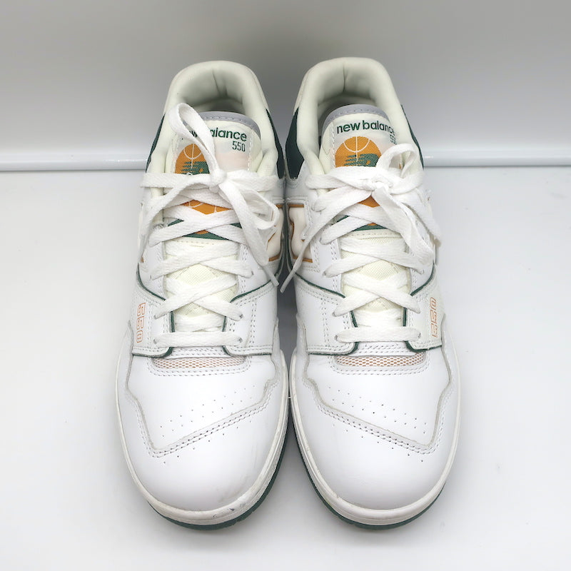 New Balance 550 Sneakers White/Green BB550PWC Size 9.5
