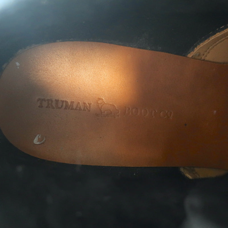 Truman Boot Co. Rough Out Lace-Up Ankle Boots Black Oiled Leather Size 9