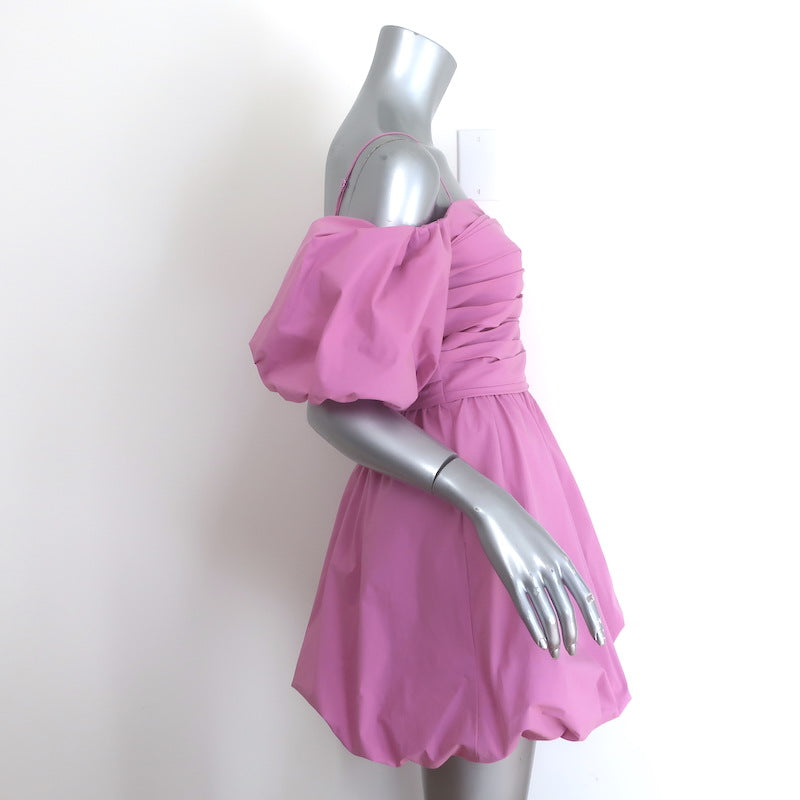 Jonathan Simkhai Sanam Puff Sleeve Mini Bubble Dress Opera Pink Size 2