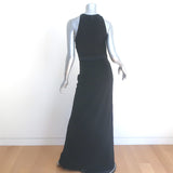 Roberto Cavalli Embellished-Neck Gown Tiger Print Chiffon & Black Jersey Size 42