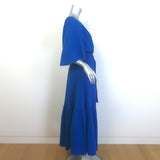 ERES Leto Maxi Dress Mediterranean Blue Cotton Gauze Size Small/Medium NEW