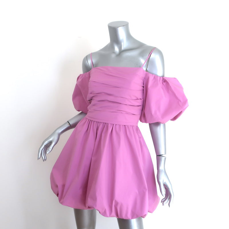 Jonathan Simkhai Sanam Puff Sleeve Mini Bubble Dress Opera Pink Size 2