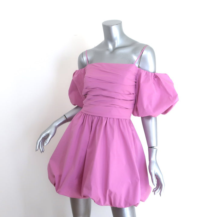 Jonathan Simkhai Sanam Puff Sleeve Mini Bubble Dress Opera Pink Size 2