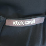 Roberto Cavalli Embellished-Neck Gown Tiger Print Chiffon & Black Jersey Size 42