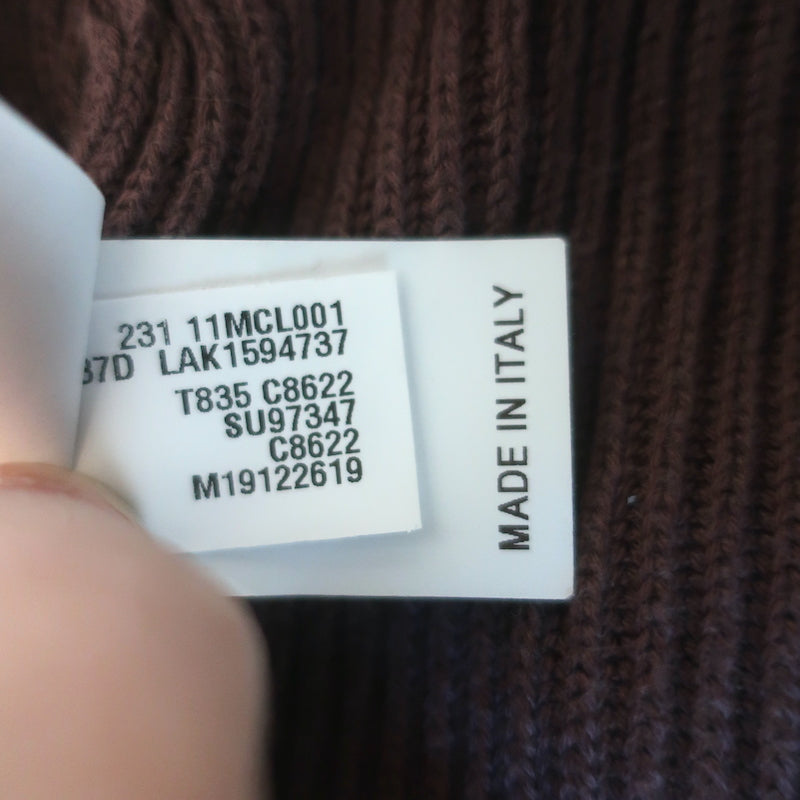Brunello Cucinelli Monili-Detail Cropped Ribbed Hoodie Orchid Cotton Size Small