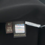 Roberto Cavalli Embellished-Neck Gown Tiger Print Chiffon & Black Jersey Size 42