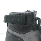 Louis Vuitton Rivoli High Top Sneakers Black & Gray Monogram Canvas Size 8.5