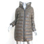 Duvetica Zip Hooded Down Coat Brown Size 42 Knee-Length Puffer Jacket