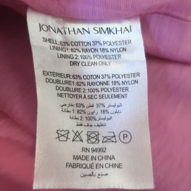Jonathan Simkhai Sanam Puff Sleeve Mini Bubble Dress Opera Pink Size 2