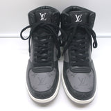 Louis Vuitton Rivoli High Top Sneakers Black & Gray Monogram Canvas Size 8.5