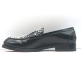 Christian Louboutin Montezupik Spike Studded Loafers Black Leather Size 41