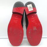 Christian Louboutin Montezupik Spike Studded Loafers Black Leather Size 41