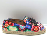 Christian Louboutin Relax Max Espadrilles Multicolor Printed Canvas Size 41