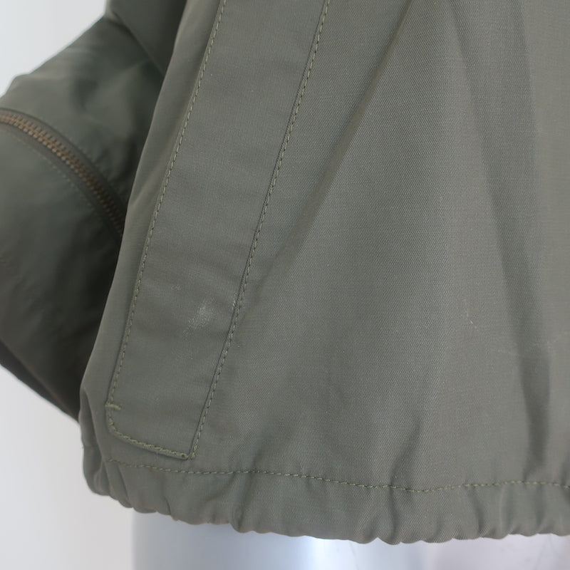 Paper Denim &amp; Cloth Zip-Sleeve Hooded Jacket Army Green Size Small