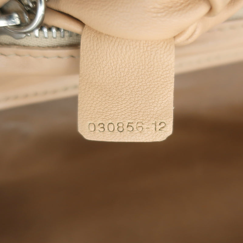 Chloe Turn Lock Clutch Black Patent &amp; Brown Leather Bag