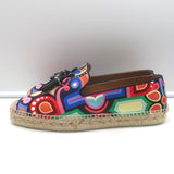Christian Louboutin Relax Max Espadrilles Multicolor Printed Canvas Size 41