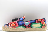 Christian Louboutin Relax Max Espadrilles Multicolor Printed Canvas Size 41