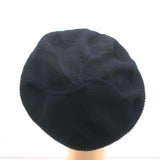 Chanel Knit Beret Black & Navy Metallic Cashmere-Blend