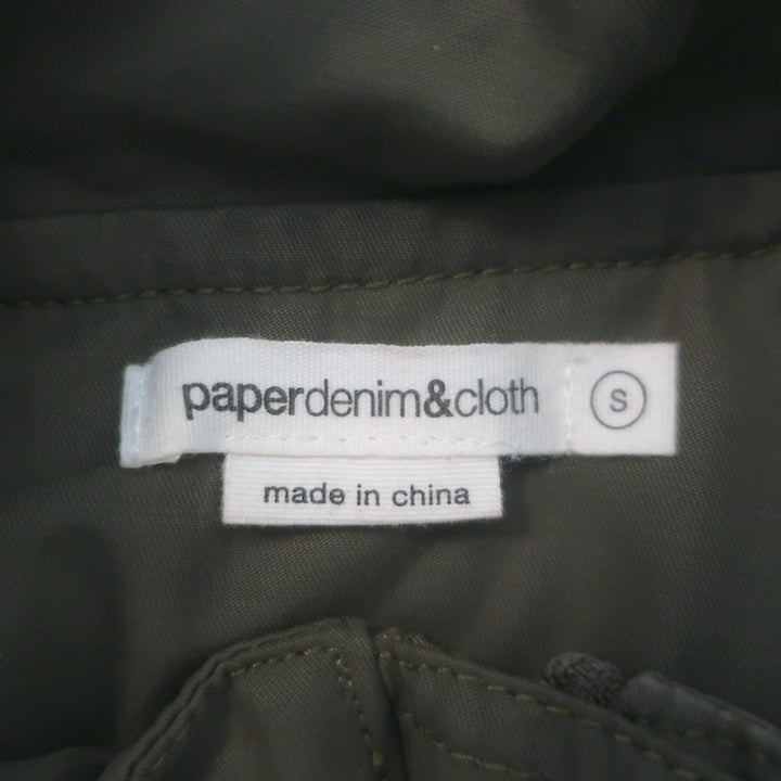 Paper Denim &amp; Cloth Zip-Sleeve Hooded Jacket Army Green Size Small