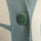 Hermes Promenade du Matin Cashmere Cardigan Coat Brown/Green Size 34