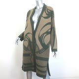 Hermes Promenade du Matin Cashmere Cardigan Coat Brown/Green Size 34