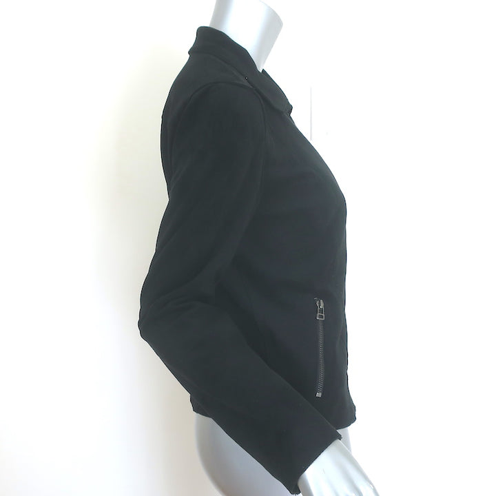 Velvet by Graham &amp; Spencer Xandra Faux Suede Moto Jacket Black Size Small