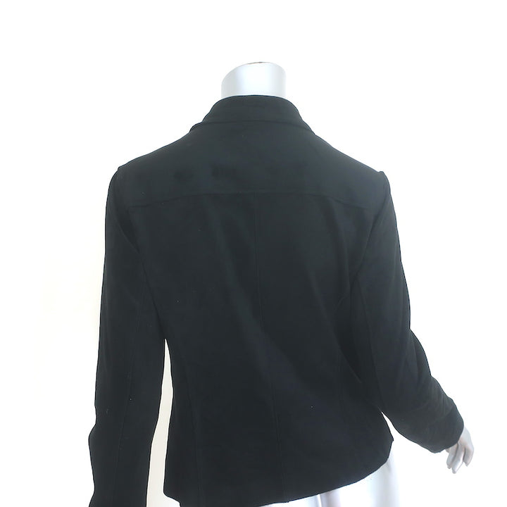 Velvet by Graham &amp; Spencer Xandra Faux Suede Moto Jacket Black Size Small