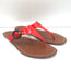 Prada Thong Sandals Red Patent Leather Size 39.5 Flat Slides