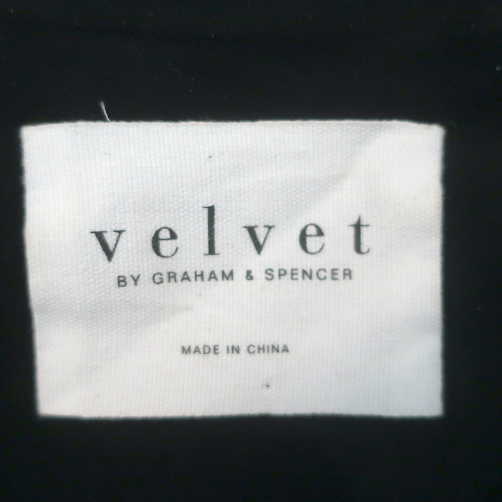 Velvet by Graham &amp; Spencer Xandra Faux Suede Moto Jacket Black Size Small