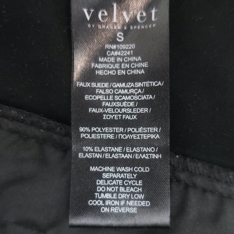 Velvet by Graham &amp; Spencer Xandra Faux Suede Moto Jacket Black Size Small