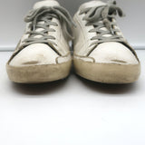 Golden Goose Superstar Sneakers White Leather with Black Heel Tab Size 37