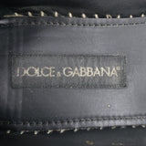 Dolce & Gabbana Crystal Cross-Embroidered Espadrilles Black Velvet Size 9