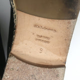 Dolce & Gabbana Crystal Cross-Embroidered Espadrilles Black Velvet Size 9