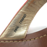 Prada Thong Sandals Red Patent Leather Size 39.5 Flat Slides