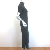 Brunello Cucinelli Monili-Trim Turtleneck Midi Dress Anthracite Size Medium