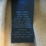 Donna Karan Ribbed-Sleeve Pleated Front Dress Camel Wool Size Petite