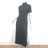 Brunello Cucinelli Monili-Trim Turtleneck Midi Dress Anthracite Size Medium