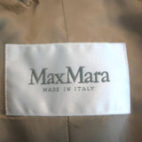 Max Mara Megaton Camel Hair Wrap Coat Size 42 Belted Jacket