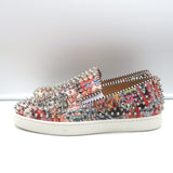 Christian Louboutin Roller Boat Spiked Slip-On Sneakers Printed Patent Size 41.5