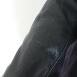 Rag & Bone Pacific Leather-Sleeve Quilted Jacket Eggplant/Black Size Small