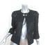 Chanel 09A Ruffle-Trimmed Jacket Black Quilted Silk-Blend Size 36