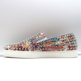 Christian Louboutin Roller Boat Spiked Slip-On Sneakers Printed Patent Size 41.5