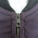 Rag & Bone Pacific Leather-Sleeve Quilted Jacket Eggplant/Black Size Small