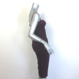 Dolce & Gabbana Mesh Bustier Dress Burgundy Stretch Cotton Size 40 US 0